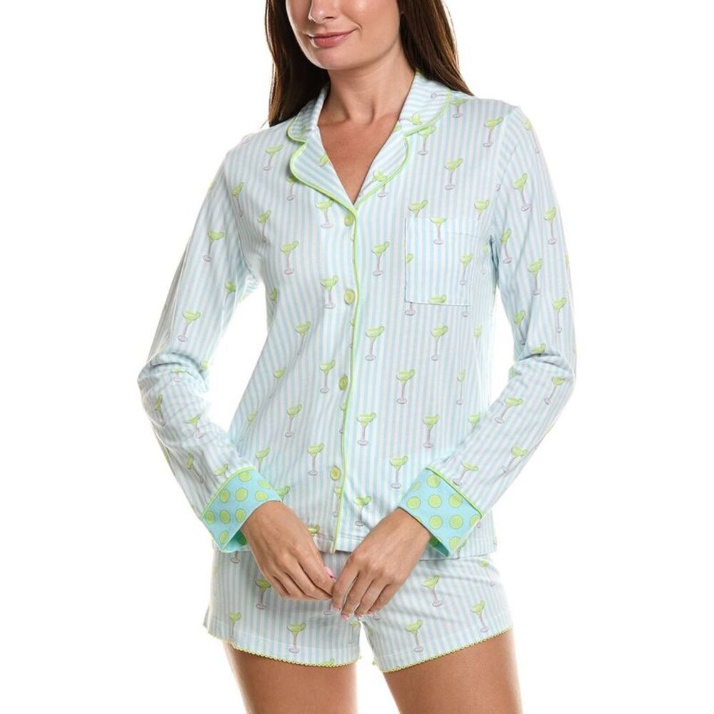 Pj Salvage Womens Top Playful Prints Top, Blue